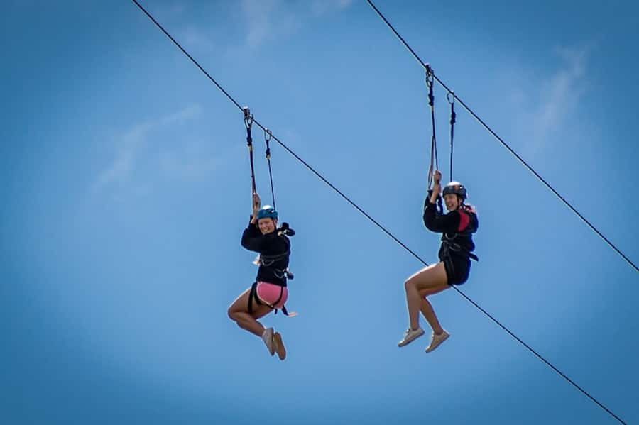 Adrenalin Addo Adventure Park: Zip Line and Giant Swing - A short raft ride makes the approach memorable