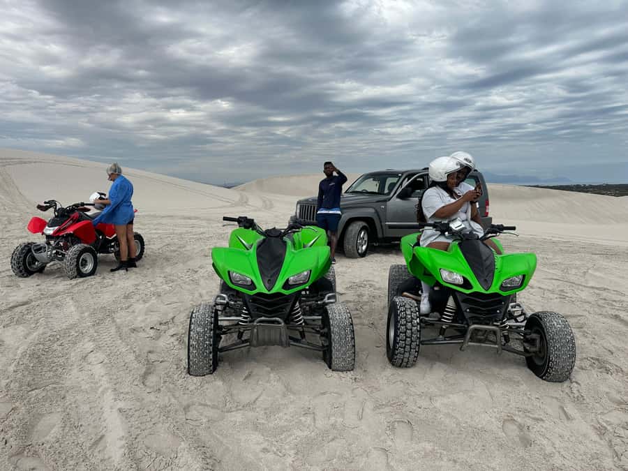 AFFORDABLE Atlantis Dunes Quad Bike tour with PHOTOSHOOT - Arriving at the white dunes outside Cape Town