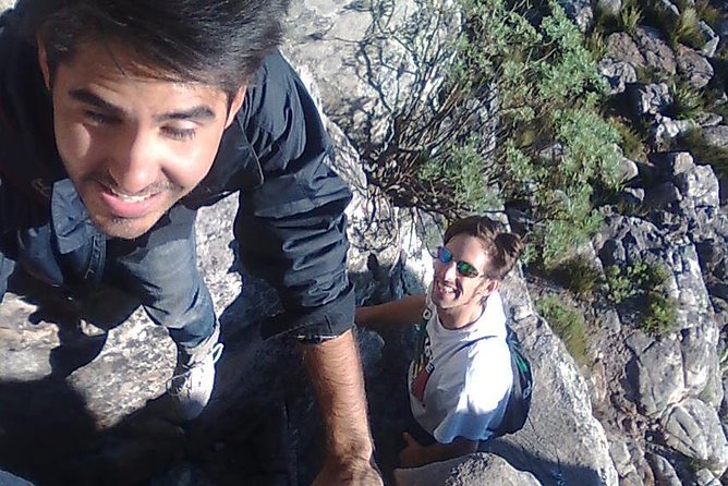 An exciting scramble on Table Mountain - Scrambling under the cable car