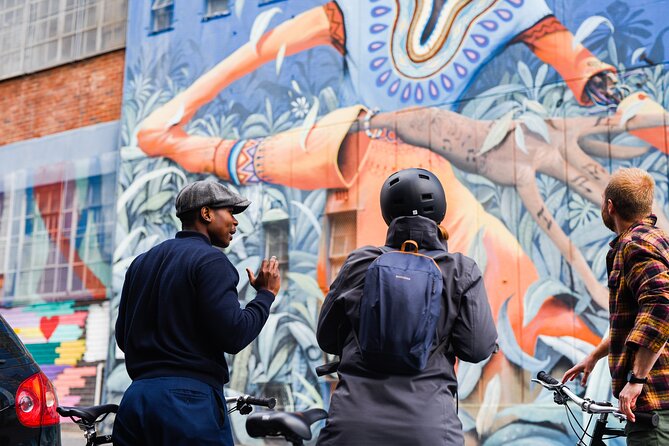 Cape Town City and Woodstock Bicycle Tour - Greenmarket Square and Long Street show the city at street level
