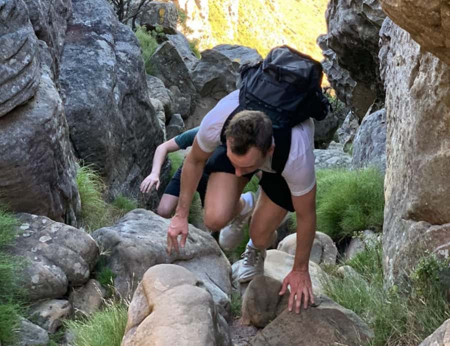 Cape Town: Half-Day India Venster Hike on Table Mountain - The gully below Venster Buttress