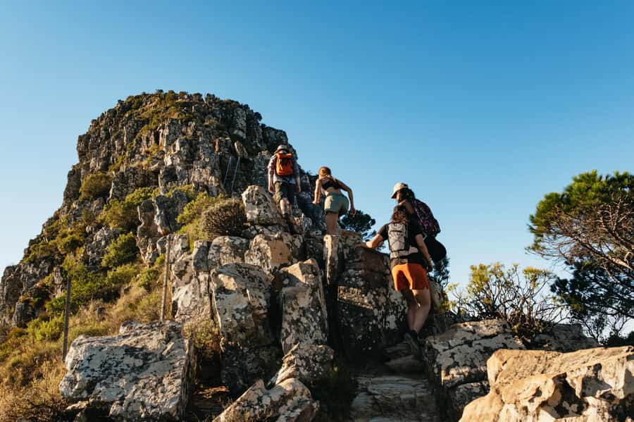 Cape Town: Lion's Head Guided Hike at Sunset - The summit: Table Mountain, city lights, and ocean