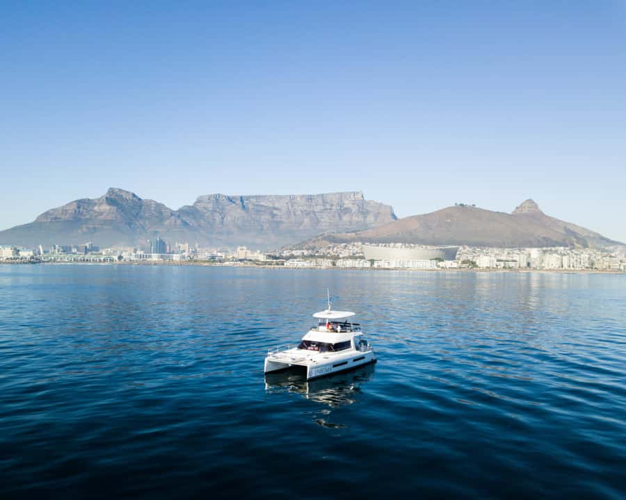 Cape Town: Morning Cruise with Prosecco - Leaving the V&A Waterfront in the Morning