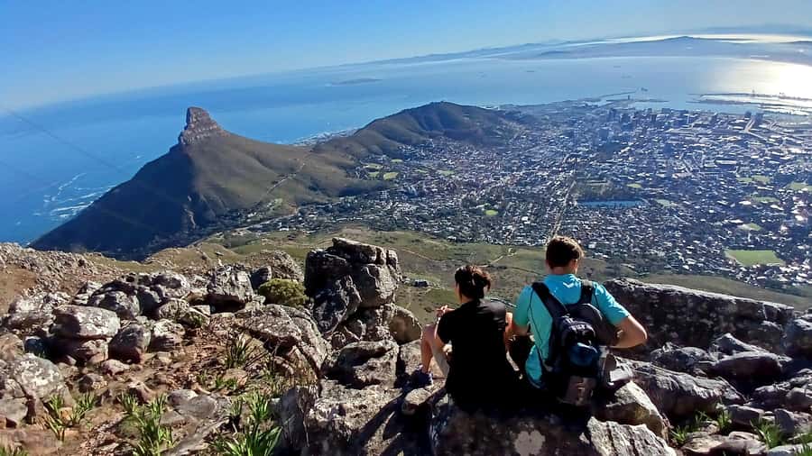 Cape Town: Table Mountain Hike via India Venster Morning - The contour path at 480 metres: your first useful pause