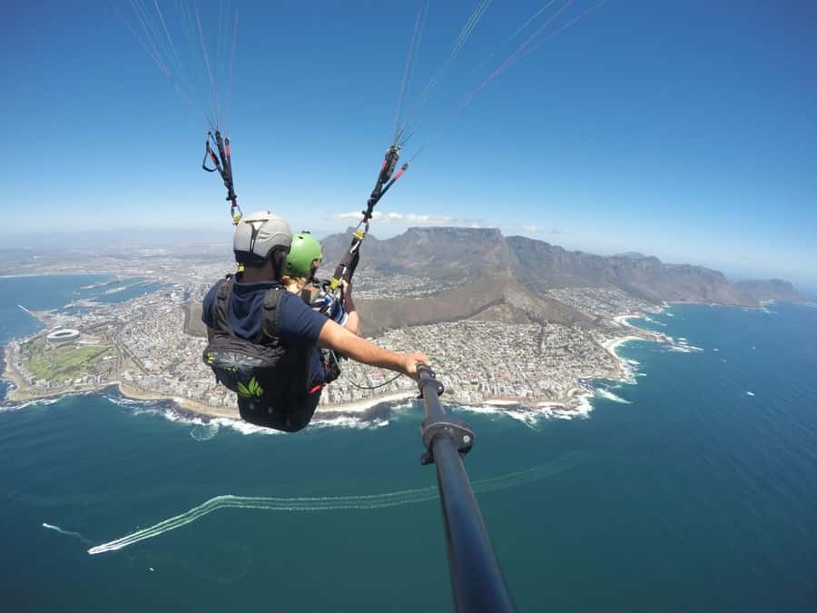 Cape Town: Tandem Paragliding with views of Table Mountain - Taking off above Cape Town