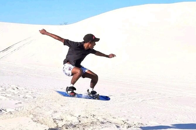 Explore Atlantis Sand Dunes with a 1hour 30mins sandboarding tour - The safety briefing gets beginners moving