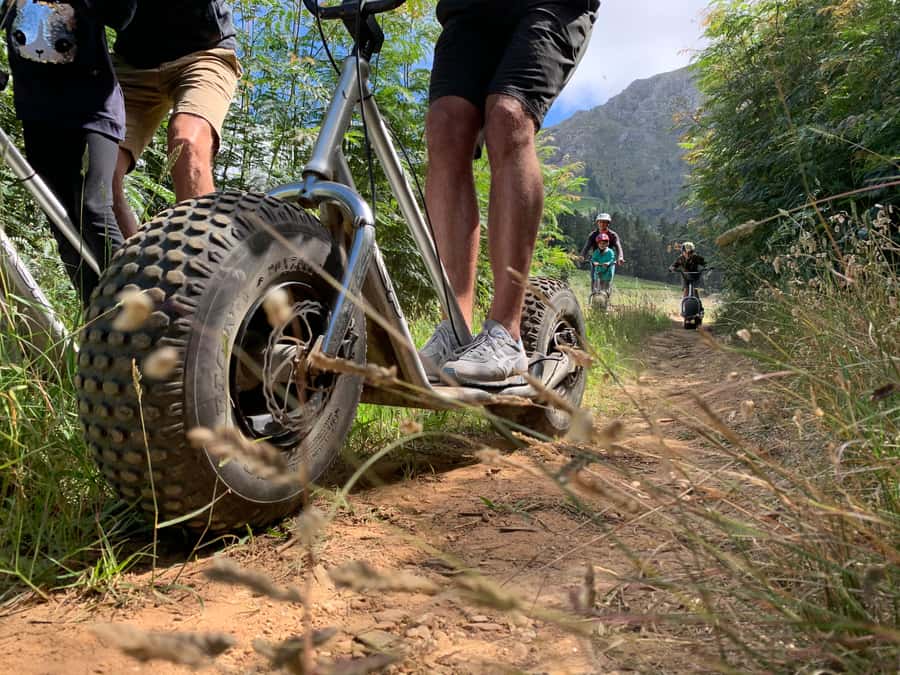 Franschhoek: Downhill Scooter Tour - The scenic drive between rides