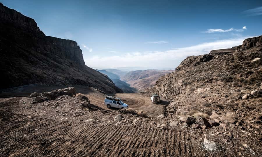 From Durban: Sani Pass, Lesotho and Basotho Village Day Trip - The 4x4 climb from Himeville