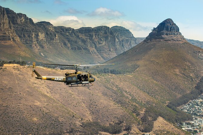 Huey Army Helicopter Adventure Flight in Cape Town - Arriving at the V&A Waterfront helipad