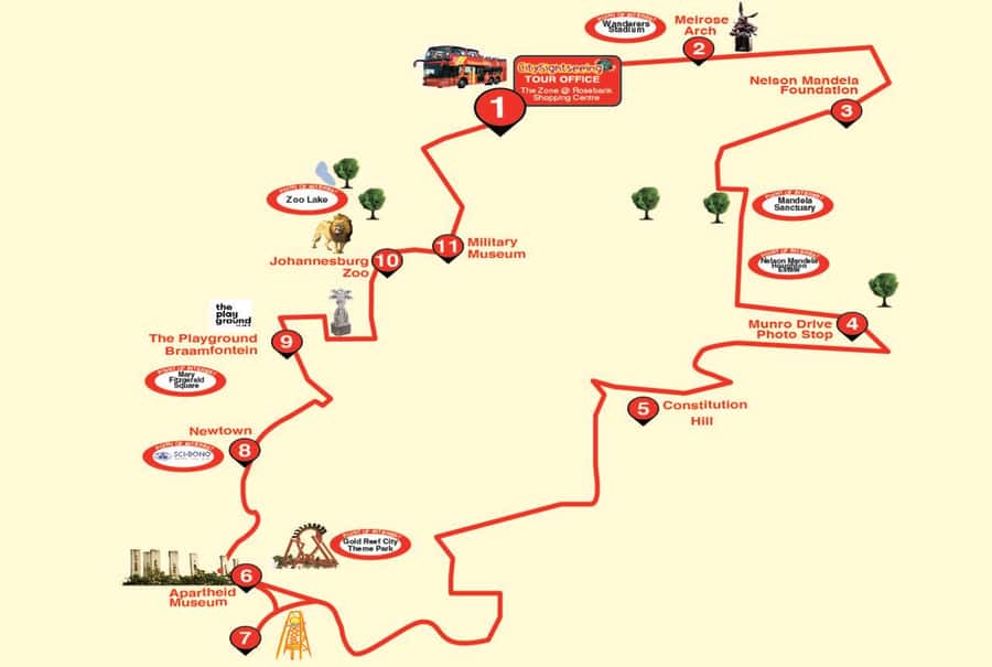Johannesburg: Hop-On Hop-Off Bus with Optional Soweto Tour - The Apartheid Museum and Gold Reef City stop