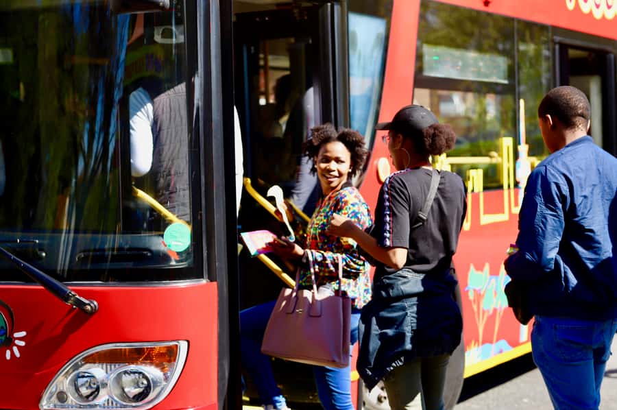 Johannesburg: Hop-On Hop-Off Bus with Optional Soweto Tour - Newtown, Braamfontein, and the return toward Rosebank