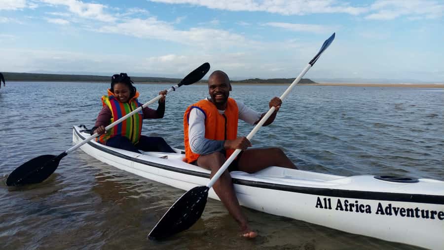 Kayaking Jeffreys Bay - Arriving at Kabeljouws Lagoon