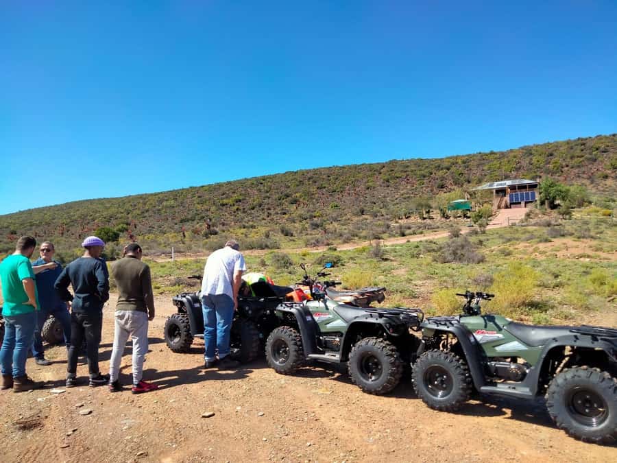 KLEIN KAROO at Oudtshoorn QUAD BIKE FUN RIDE - Helmets are included, dust protection is not