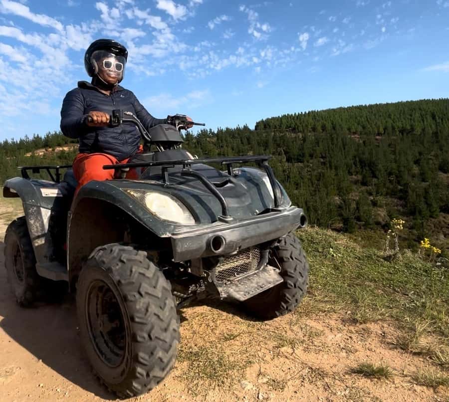 Knysna: Guided Quad Bike Tour in the Forest - Getting set up on the quad bikes