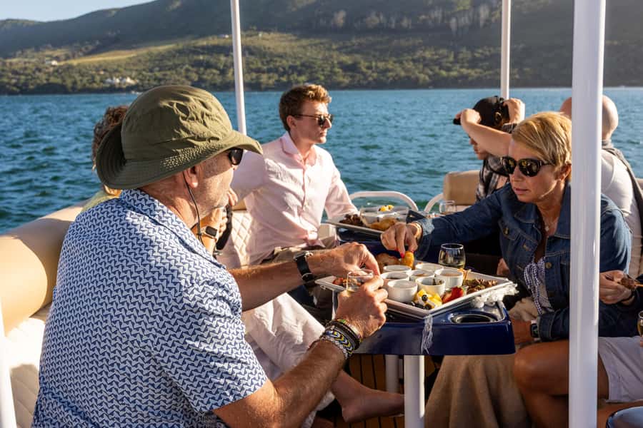 Knysna: Knysna Lagoon Pontoon Boat Cruise - The swimming opportunity and quiet-water pace