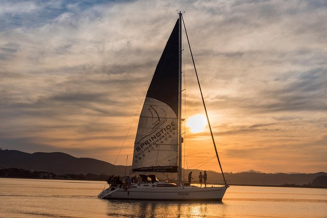 Knysna Sunset Sailing Cruise, Light Dinner & Bubbly - Passing through the Knysna Heads