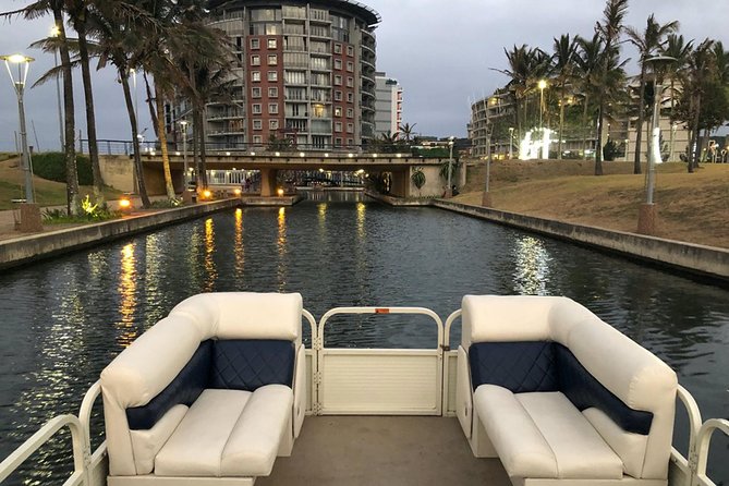 Luxury Canal Boat Cruise - Fun Things Durban Ushaka - Cruising the Point Waterfront canals