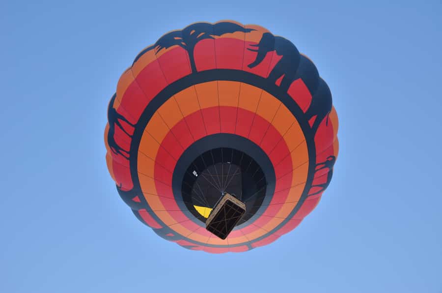 Pilanesberg National Park/Sun City Hot Air Balloon Safari - Preparing for takeoff in the center of Pilanesberg