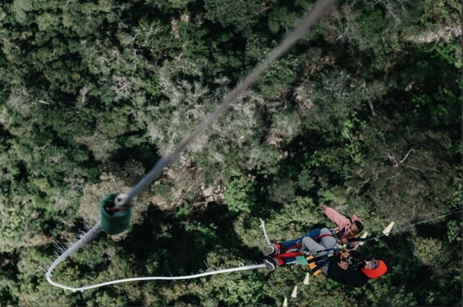 Plettenberg Bay: Bungee Jumping with Zipline and Sky Walk - Harness Checks and the Jump Platform