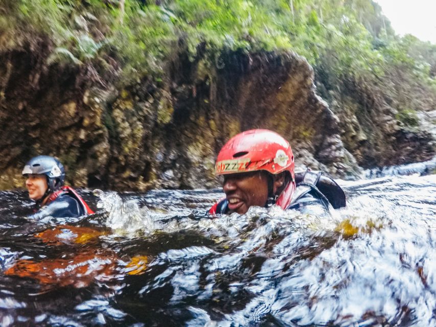 Plettenberg Bay: Canyoning Trip - The 55-meter zip-line into the river