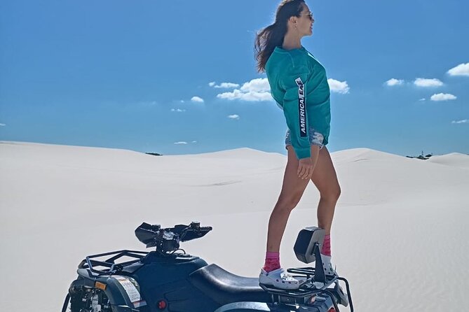 Quad bike in the Atlantis sand dunes Cape Town - The safety briefing makes this suitable for beginners
