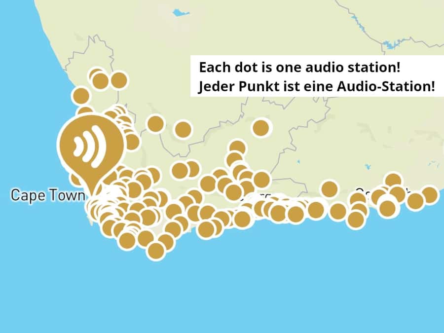 South Africa: Audioguide App for Garden Route & Western Cape - Cape Town and the areas north of the city