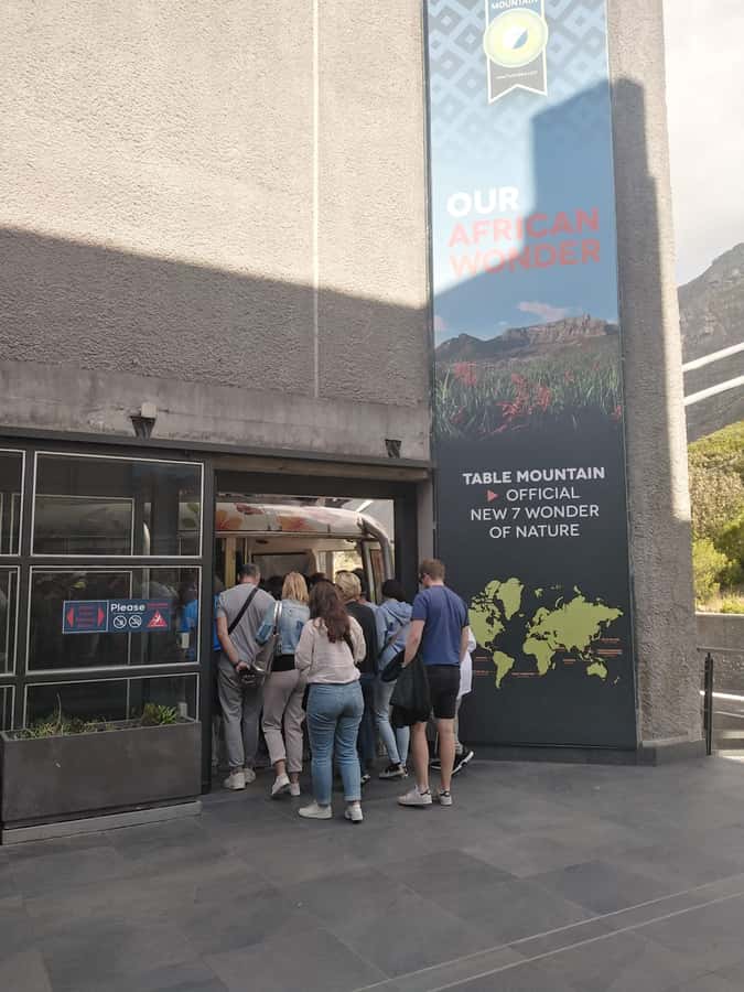TABLE MOUNTAIN CABLE CAR EXPERIENCE WITH RESERVED TICKETS - At the lower cable station