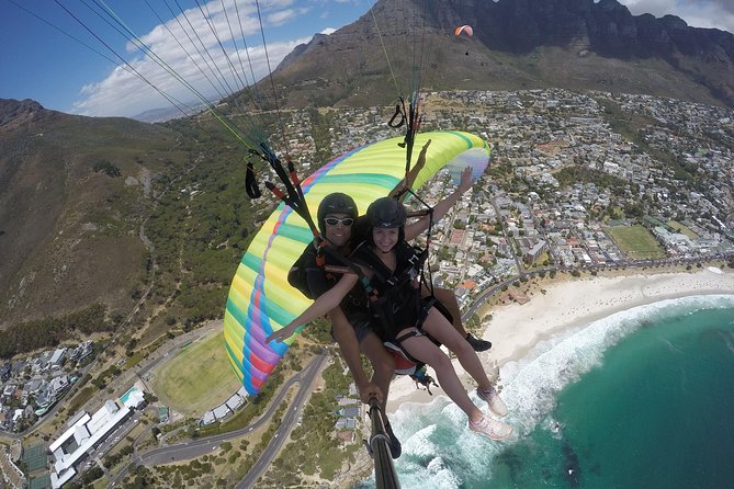 Tandem Paragliding Flight - Taking off above Table Mountain National Park