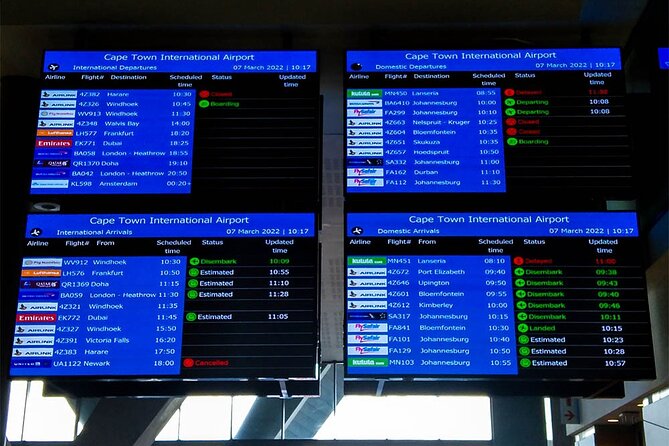 Transfer from Cape Town City Center to Cape Town Airport - Key details before you book